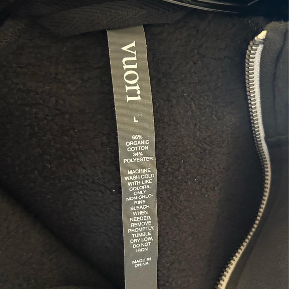 New VUORI restore Half Zip Hoodie Sweatshirt Washed Black Women's Large - Picture 7 of 7